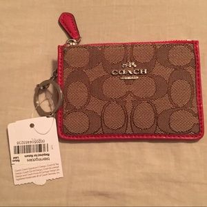NWT Coach ID/Card holder with Key Chain